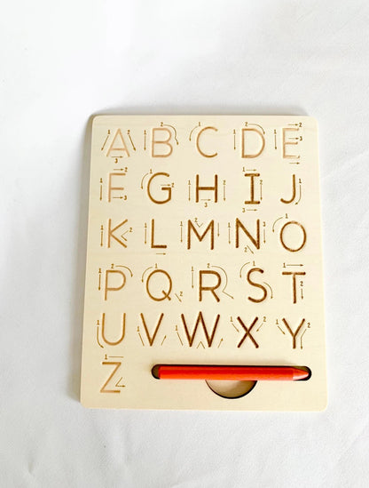 Planche de traçage alphabet Montessori – Lettres minuscules