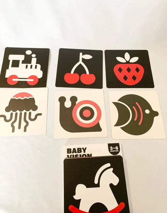 Cartes de vision haute-contraste 3-6 mois