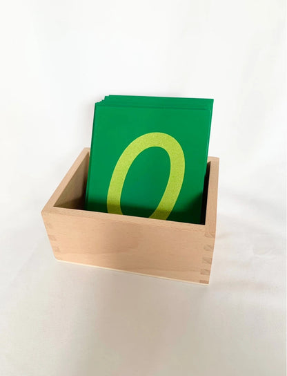 Chiffres rugueux Montessori en bois – 0 à 9