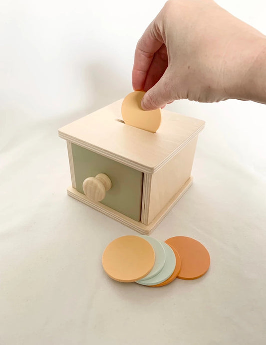 Jeu Montessori boîte à jetons