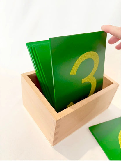 Chiffres rugueux Montessori en bois – 0 à 9