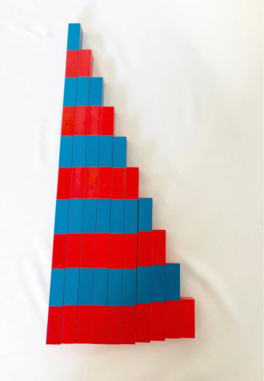 Barres numériques Montessori – Longueurs progressives de 5 à 50 cm