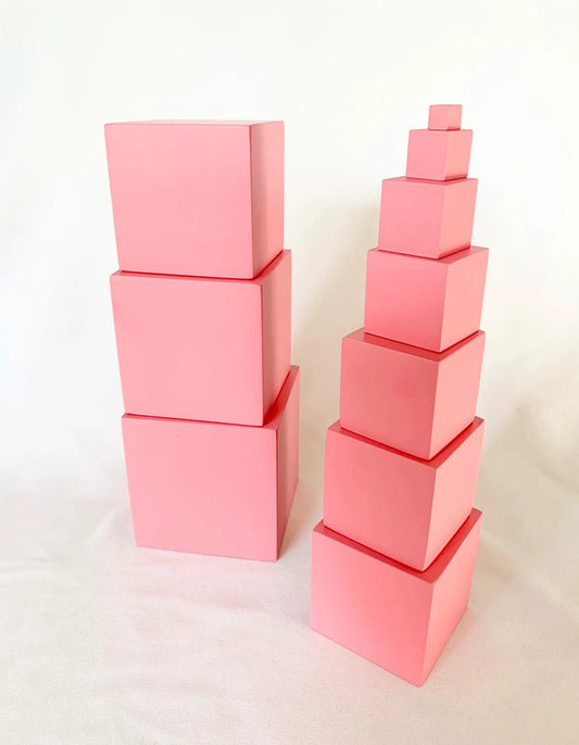 Tour rose Montessori – Matériel sensoriel